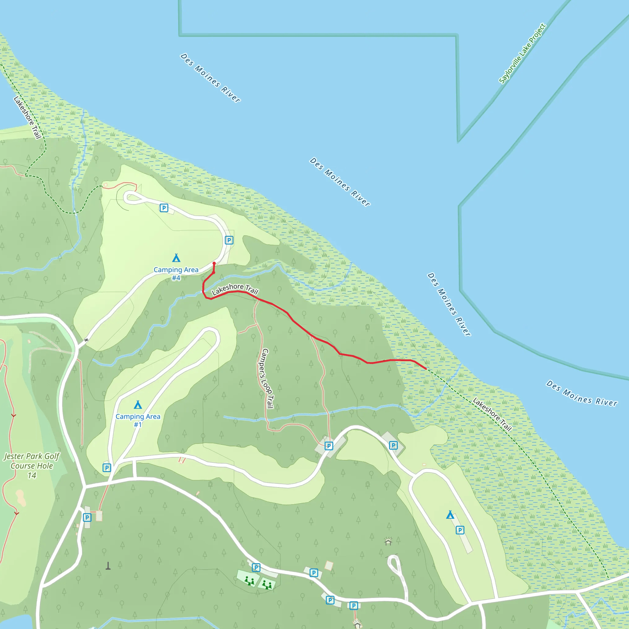 Lakeshore Trail mobile static map