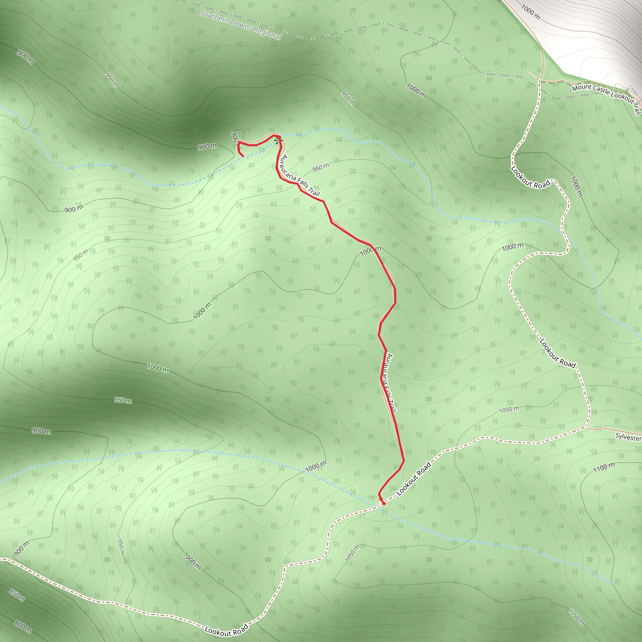 Araucaria Falls Track mobile static map