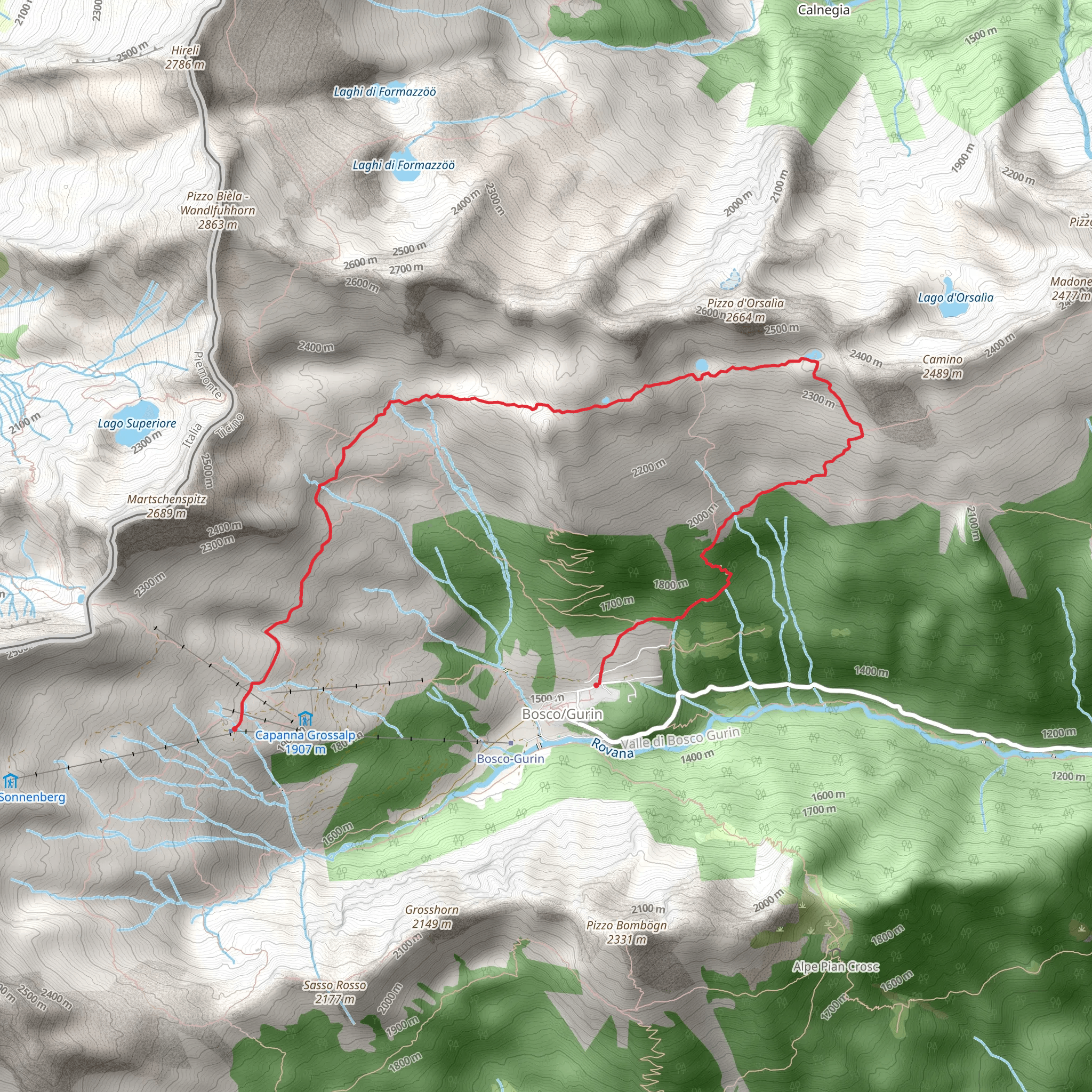 Three Mountain Lakes mobile static map