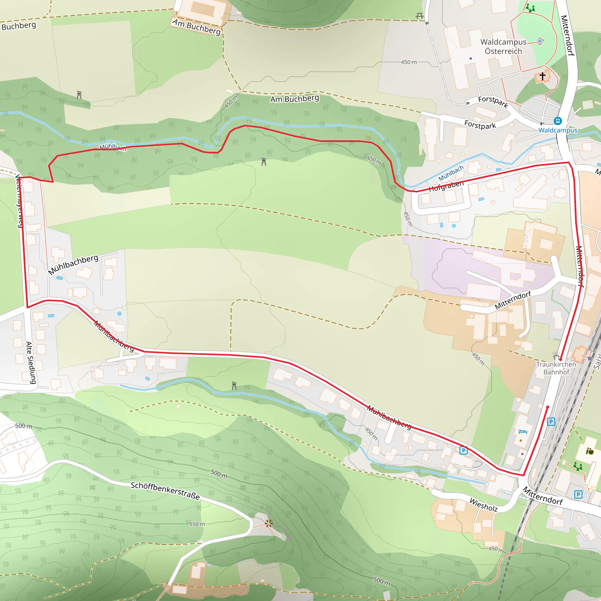Hofgraben Loop Walk mobile static map