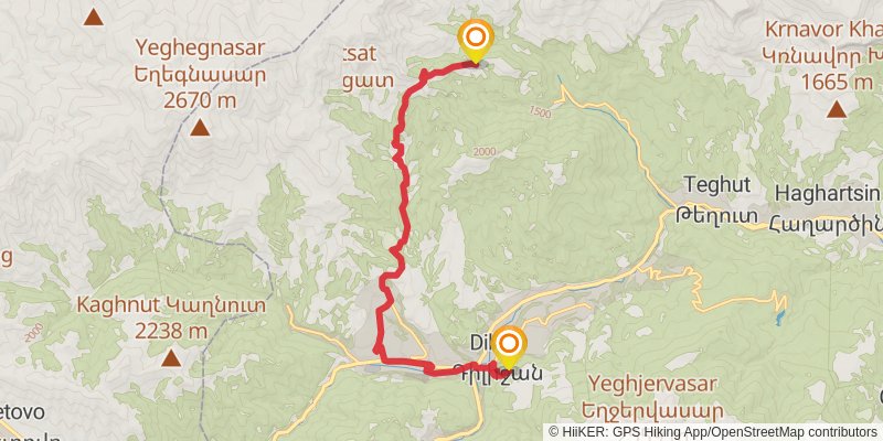 Transcaucasian Trail - Armenia stage 15 Map