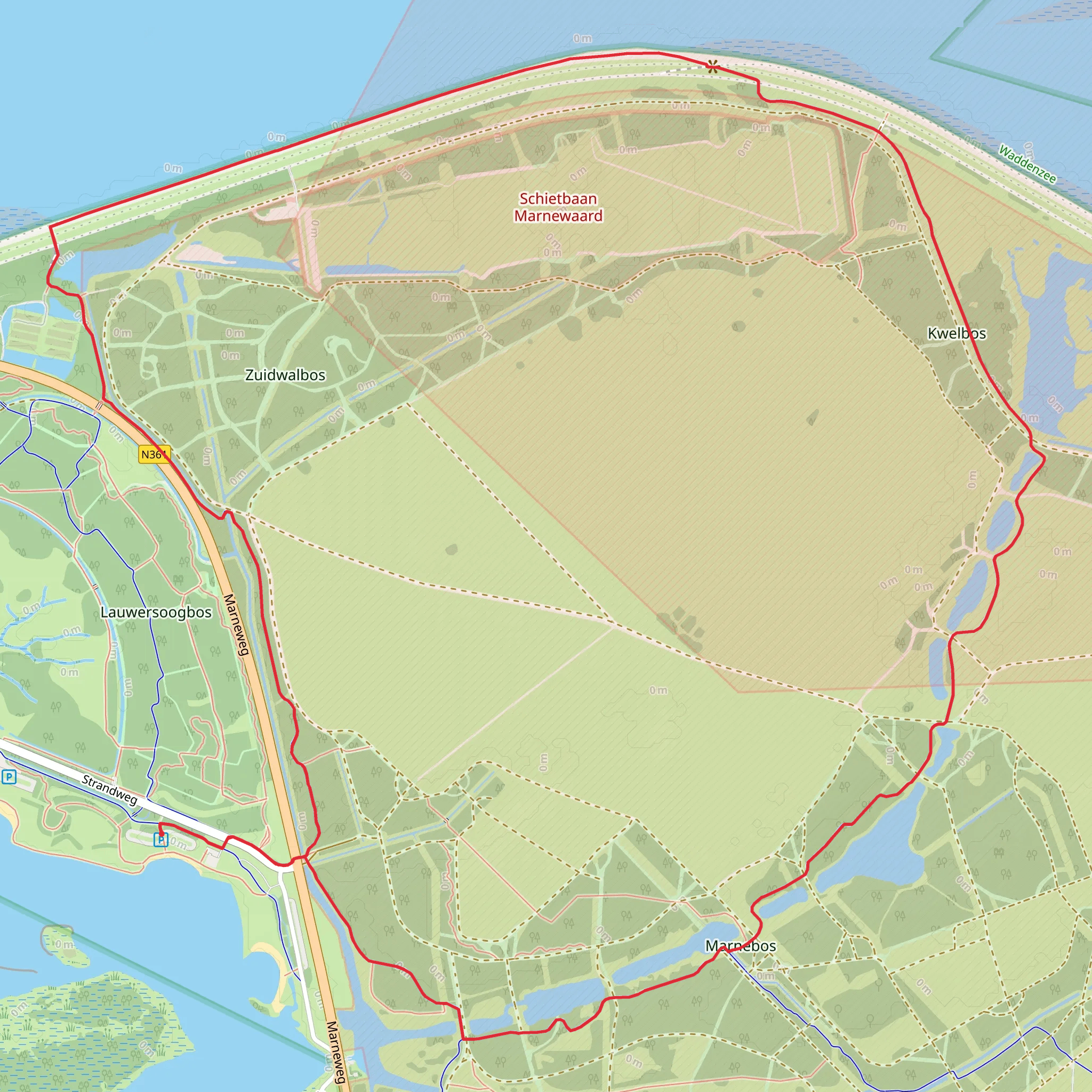 Mernebos and Zoutkamperlaag Loop mobile static map