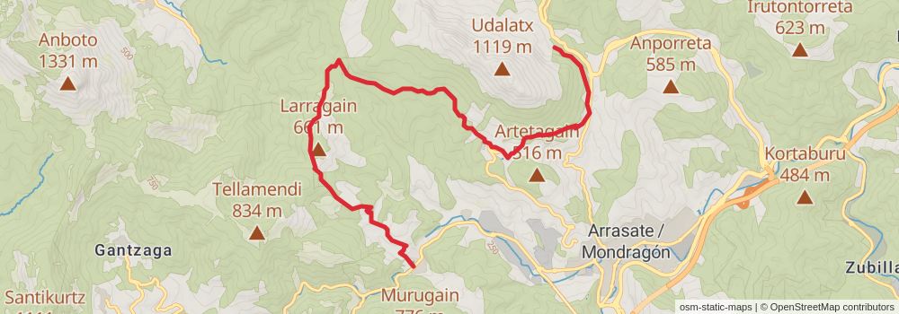 GR 121 Vuelta a Guipuzcoa stage 9 Map