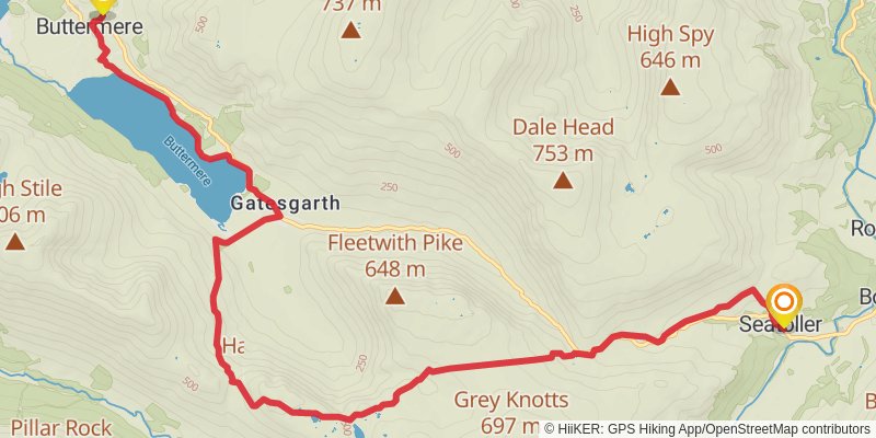 Wainwrights Way stage 12 Map