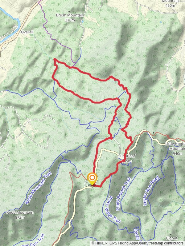 Sugarloaf via Overall Run Trail and Elkwallow Trail