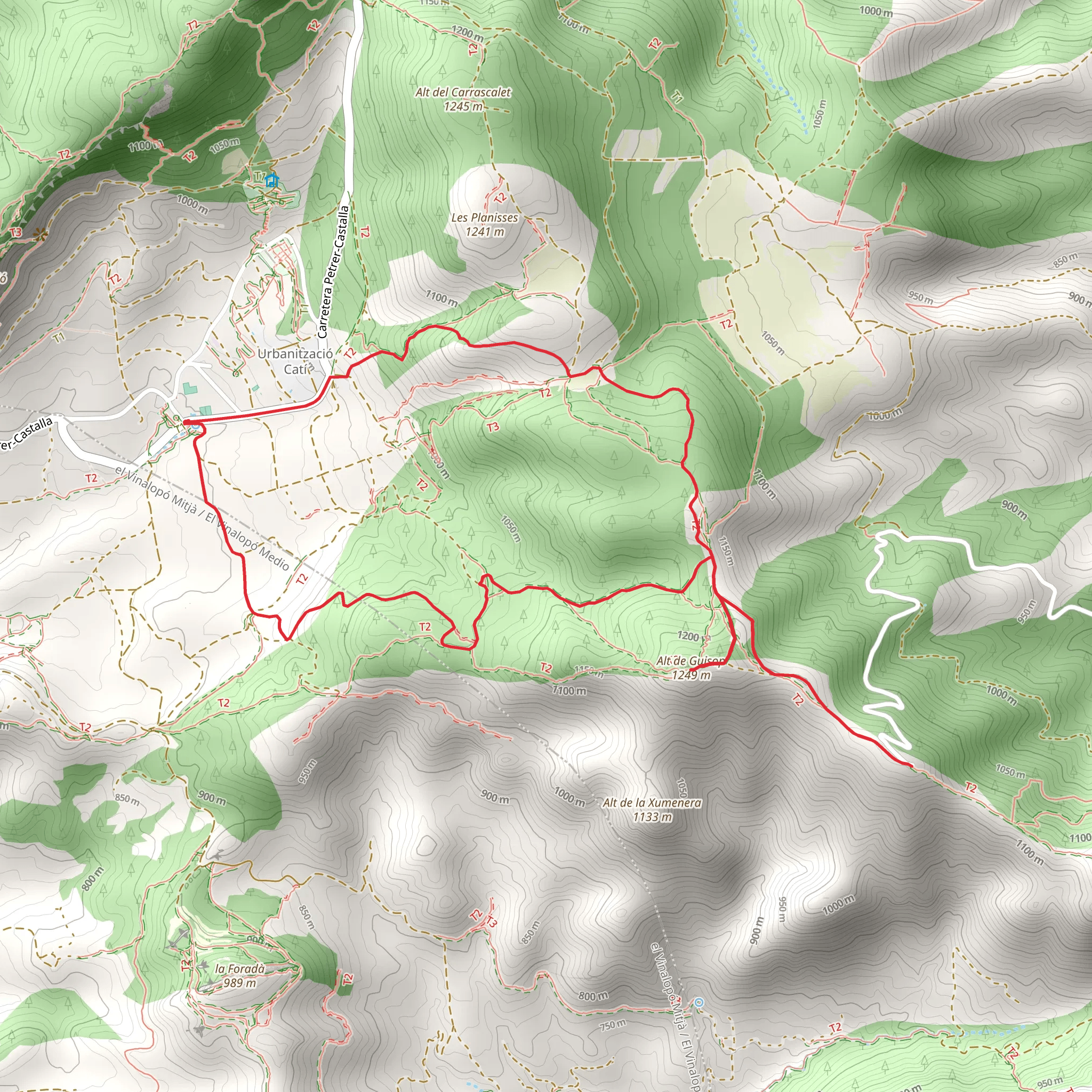 Xorret de Catí - L'alt de Guisop PR CV 031 mobile static map