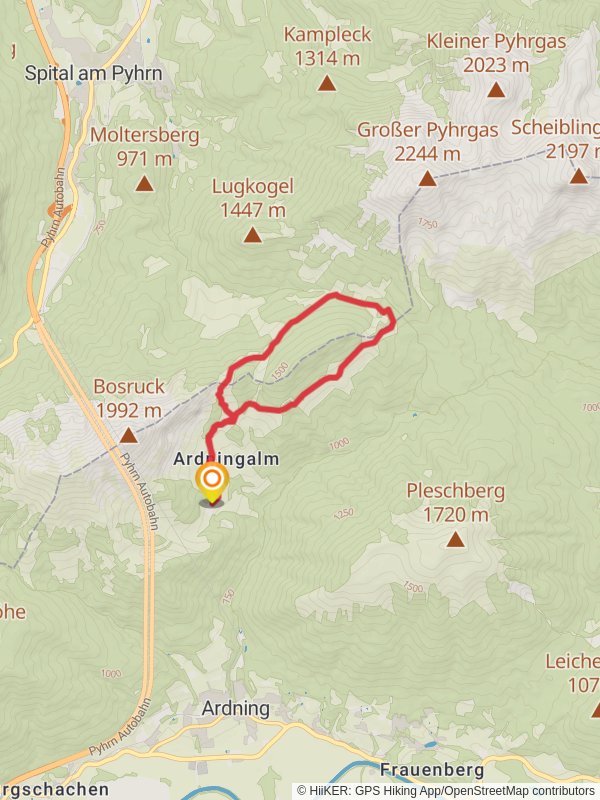 Around Karleck Mountain mobile static map