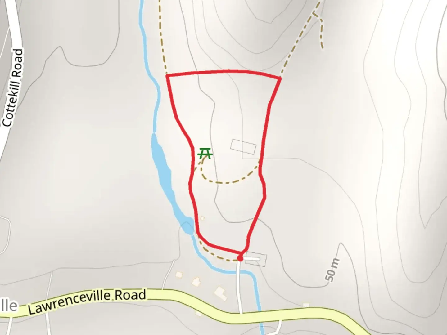 An image depicting the trail Lawrenceville Road Loop Trail and its surrounding area.