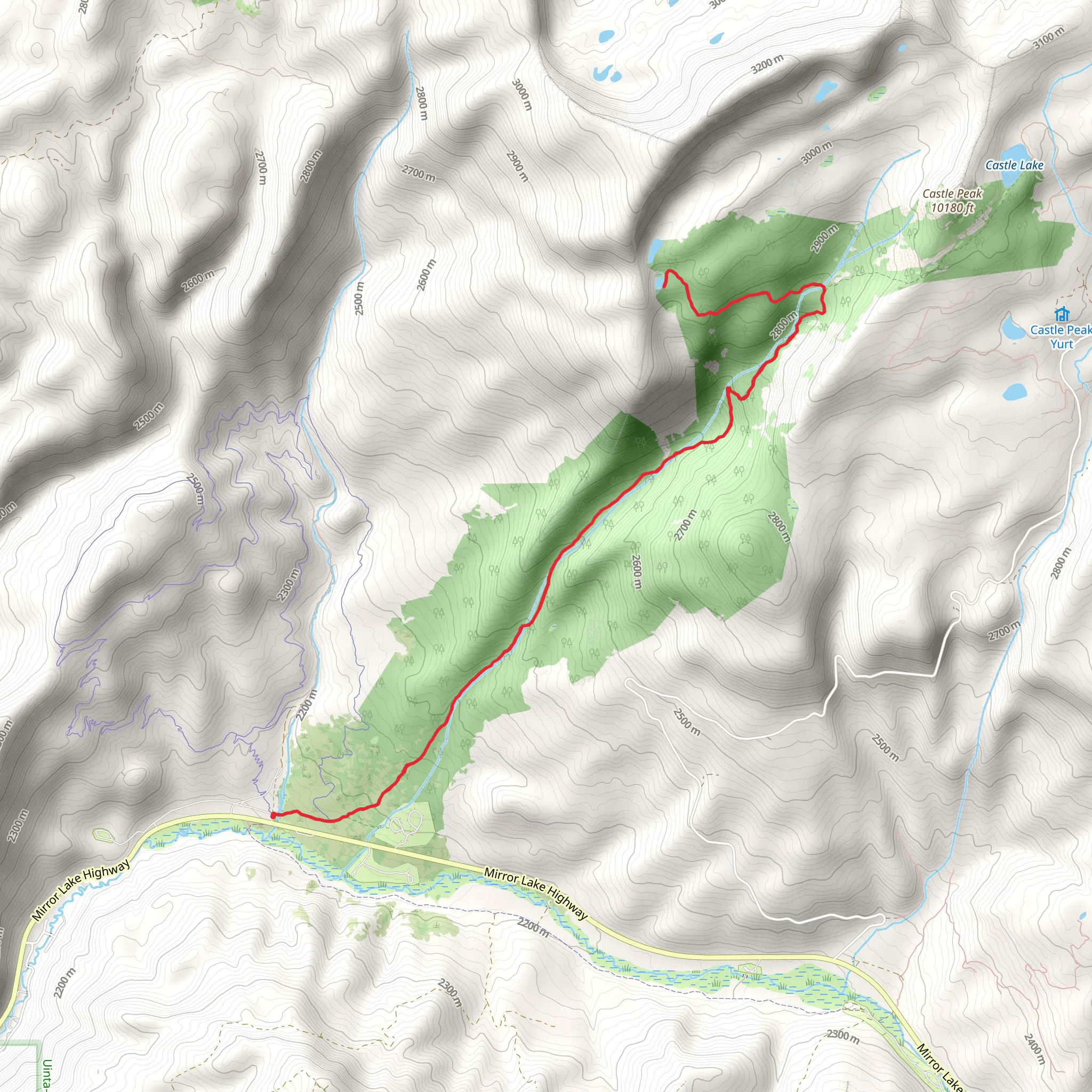 Yellow Pine Trail mobile static map