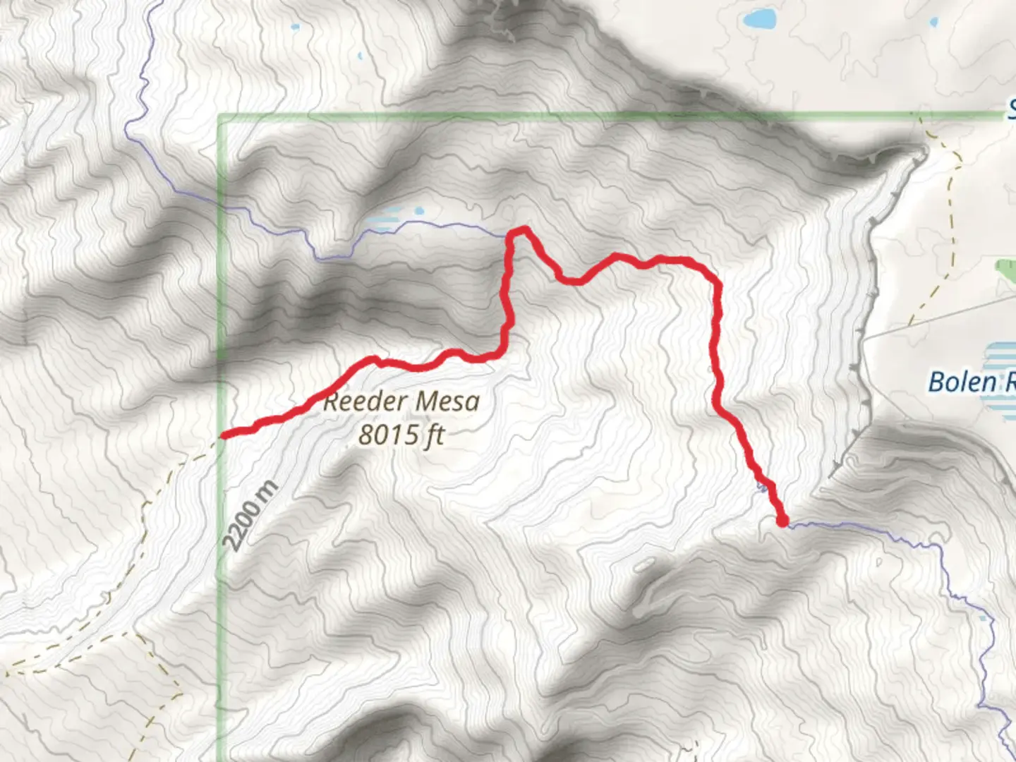 An image depicting the trail Whitewater Basin Trail and its surrounding area.