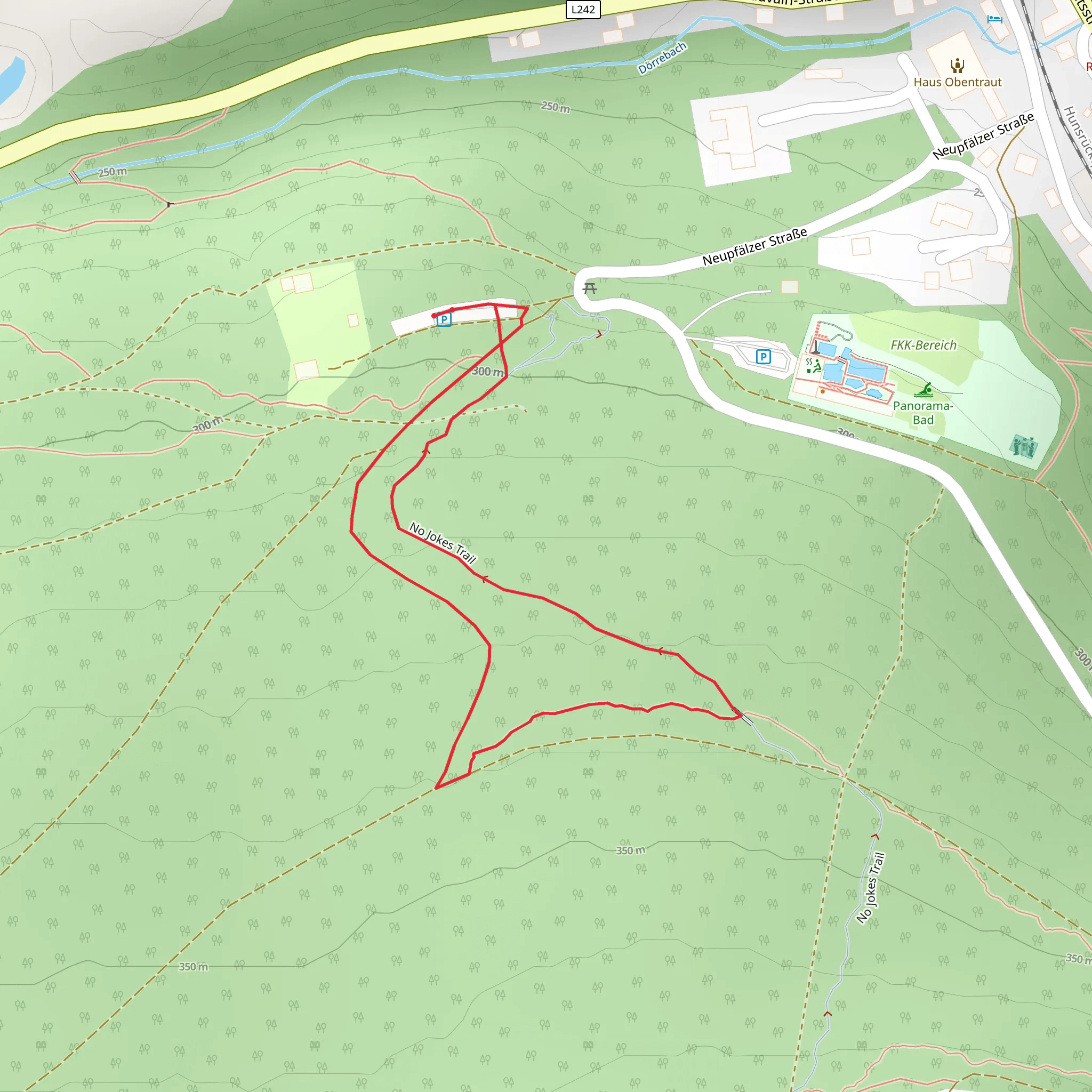 No Jokes Trail mobile static map