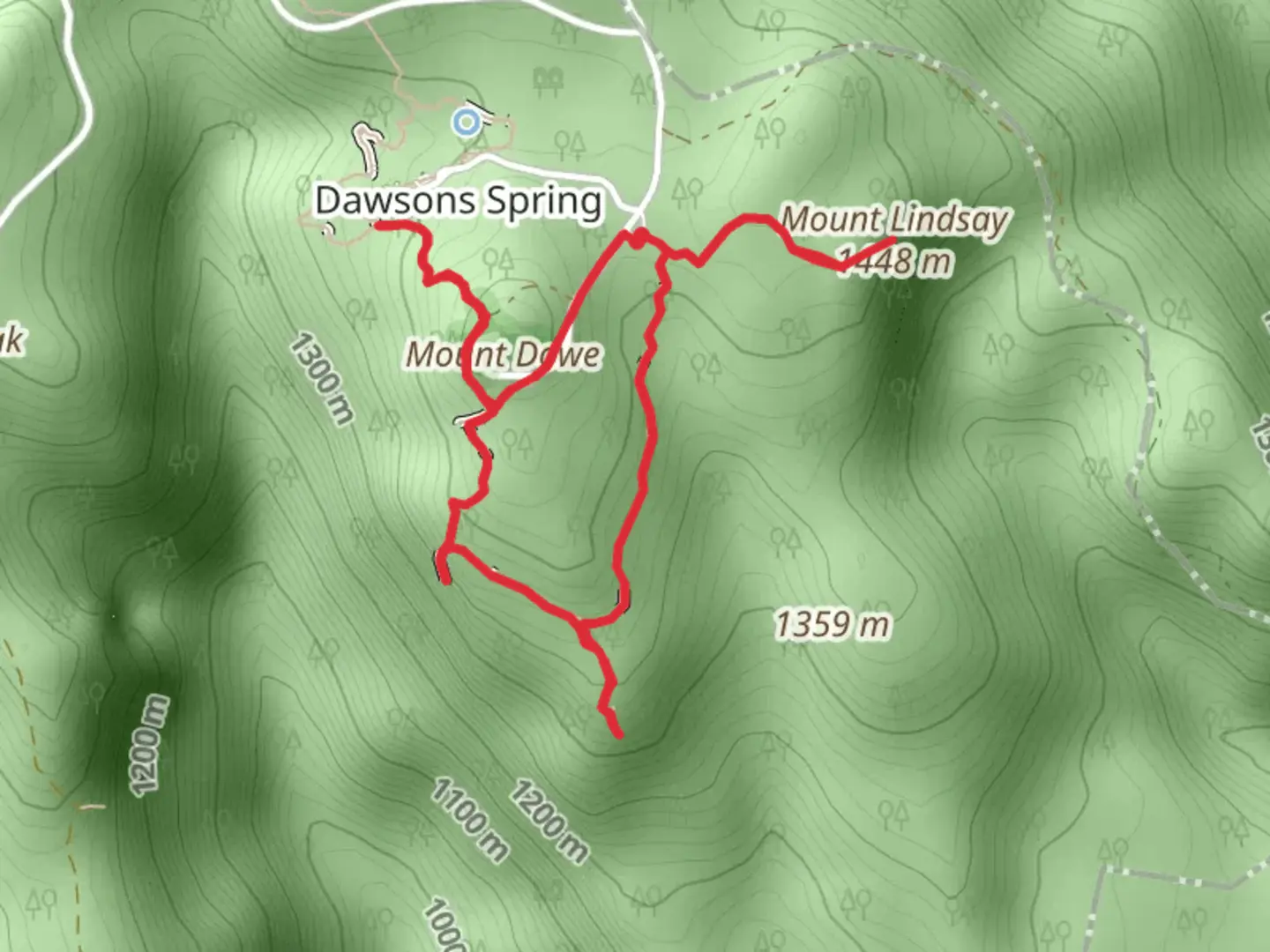 An image depicting the trail Bundabulla Circuit Track and its surrounding area.