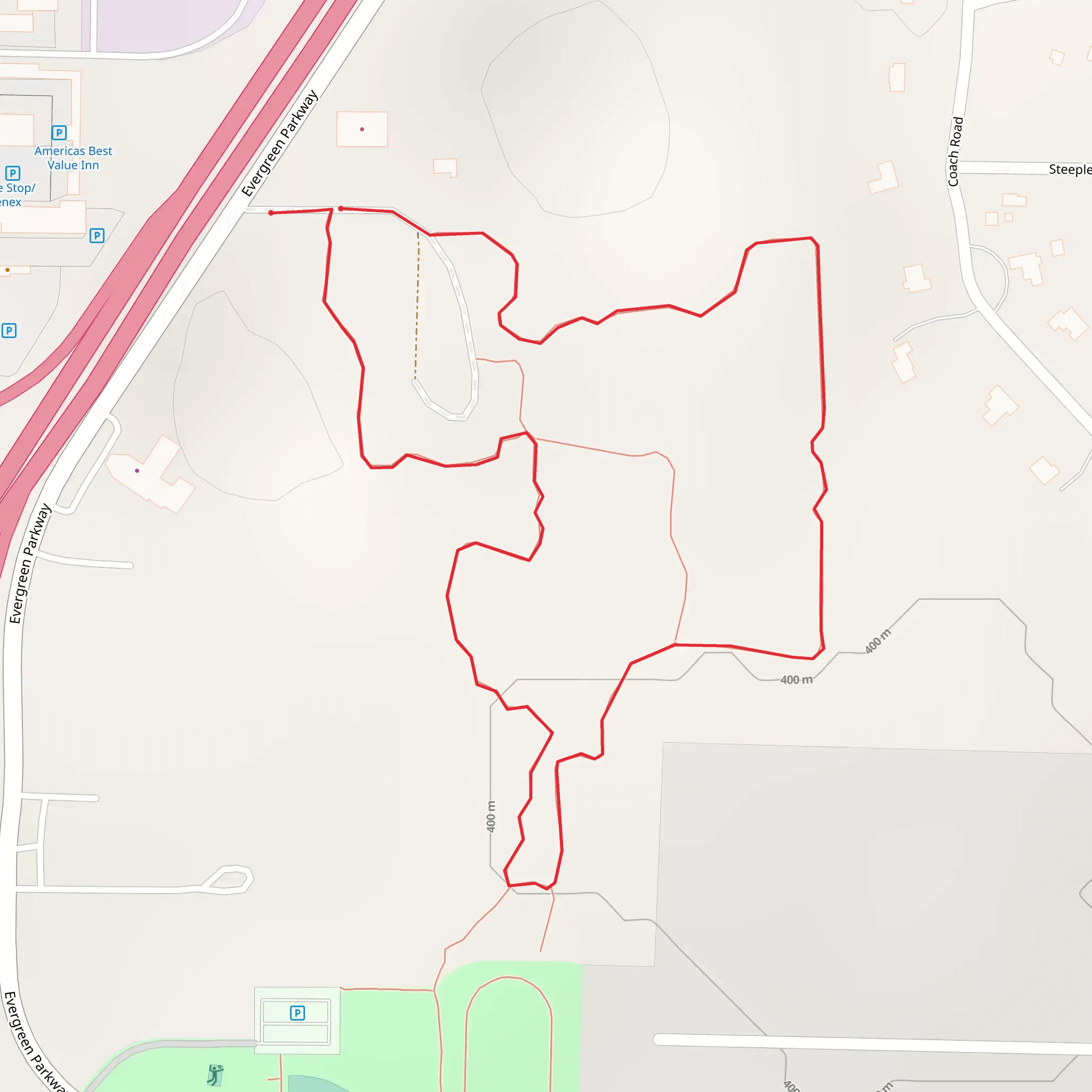 Evergreen Parkway Loop mobile static map