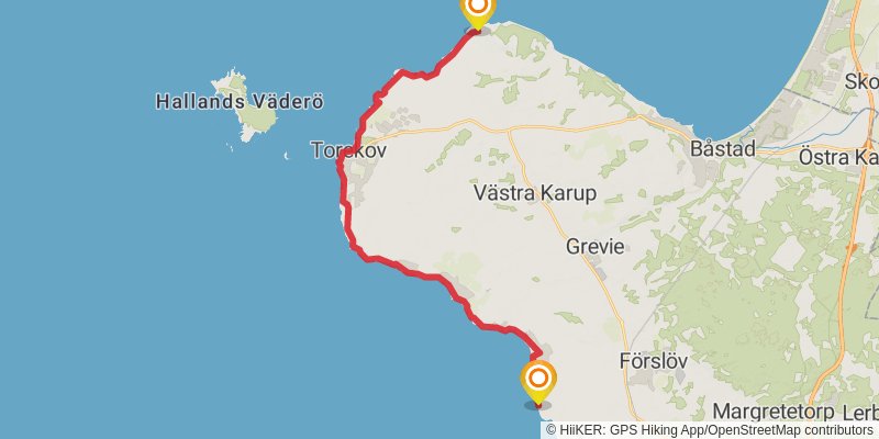 Skåneleden Trail stage 13 Map