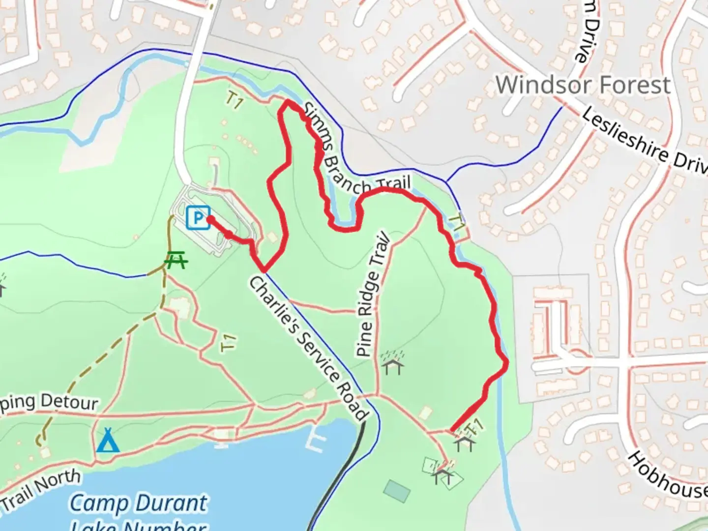 An image depicting the trail White House Road and its surrounding area.