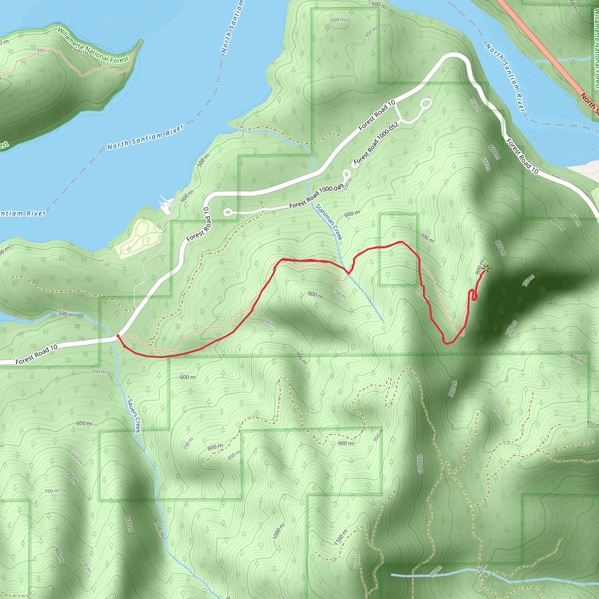 Stahlman Point Trail mobile static map