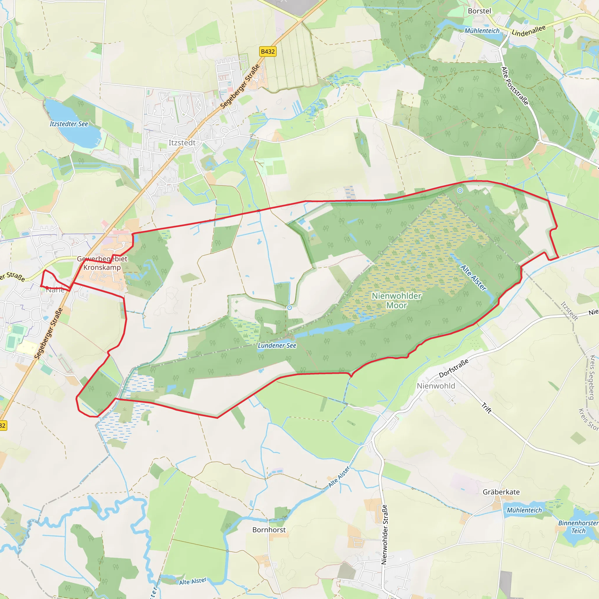 Von Nahe zum Nienwohlder Moor mobile static map