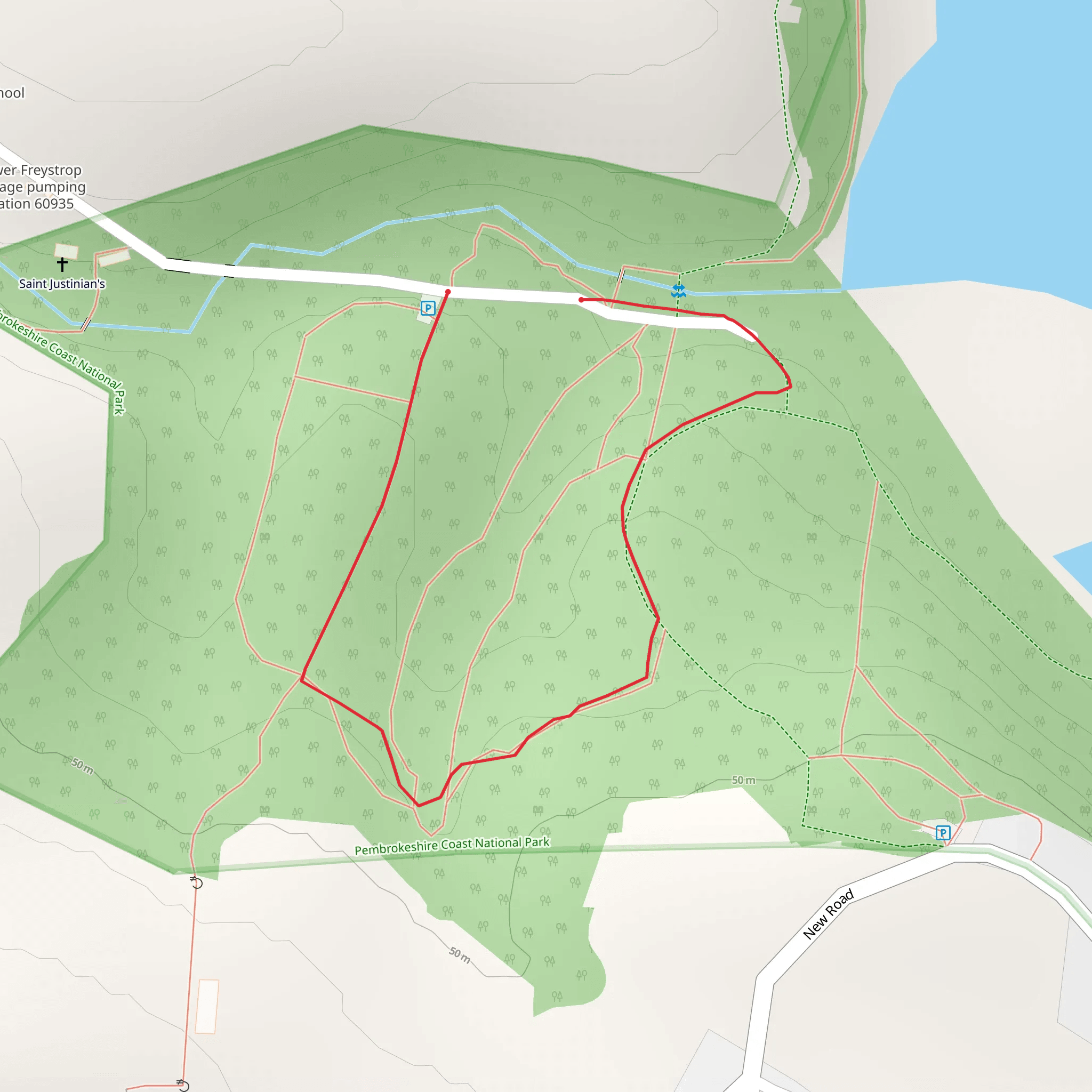 Little Milford - Wood Path mobile static map