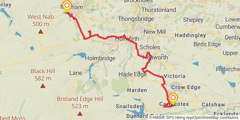 Chepstow to Berwick - upon - Tweed - Great English Walk stage 25 Map