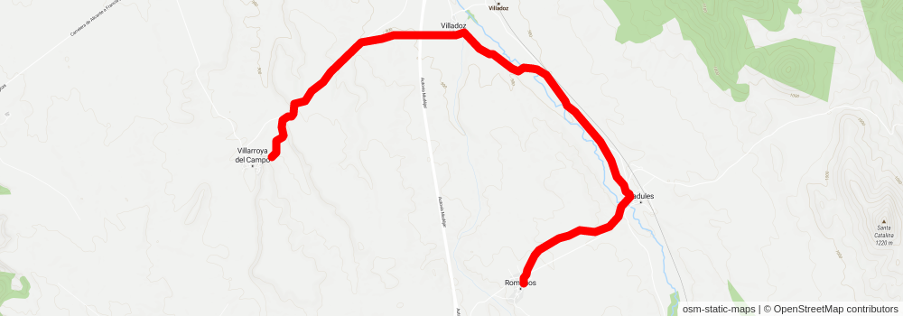 Circular Route through Campo Romanos PR Z 52 stage 2 Map