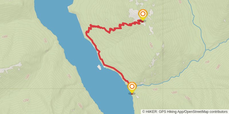 Desolation Peak via East Bank Trail stage 4 Map
