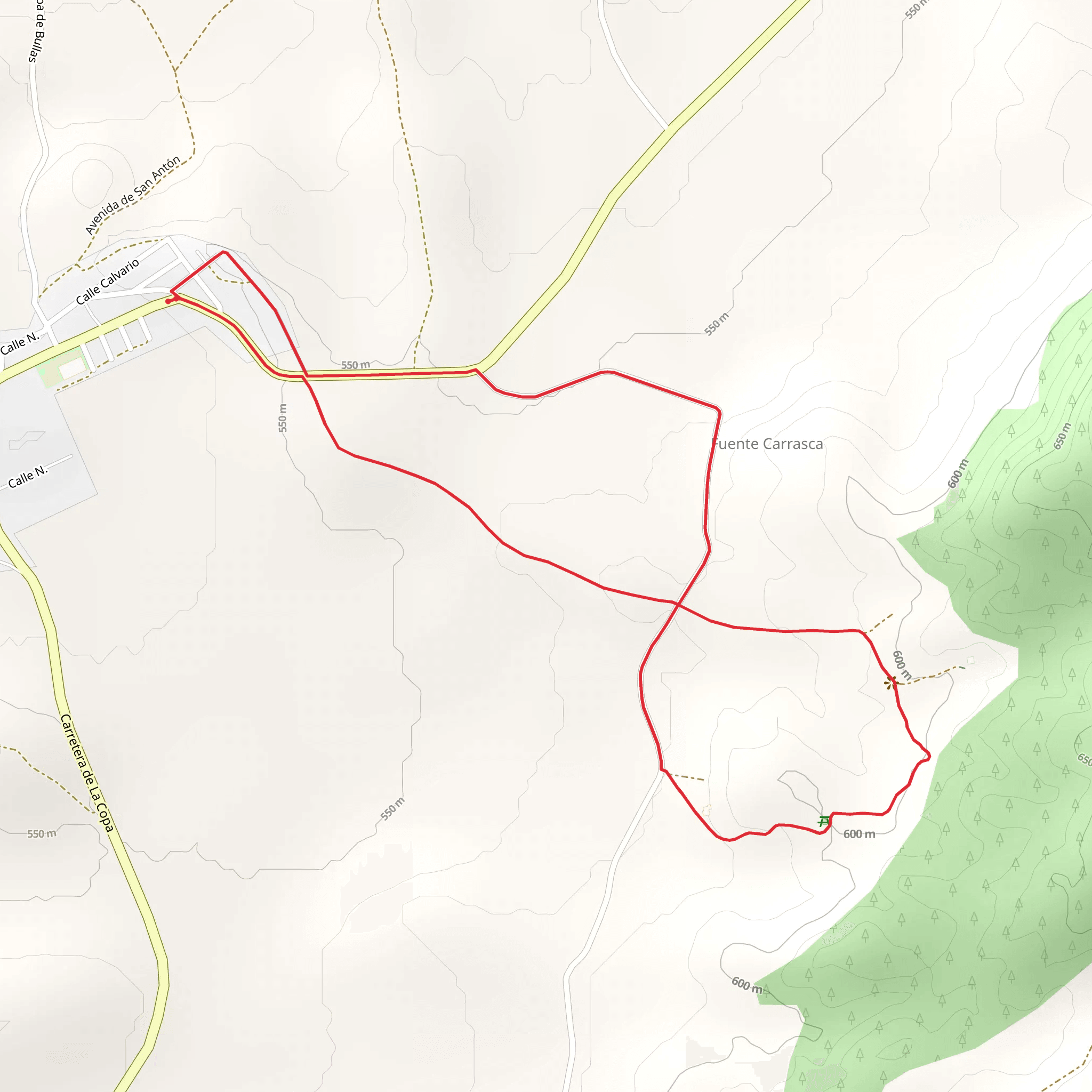 Path of the Sierra de la Silla - La Copa (Bullas) SL MU 33 mobile static map