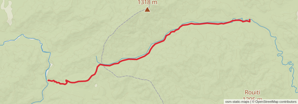 Te Iringa - Oamaru Hut Track - Cascade Hut stage 2 Map