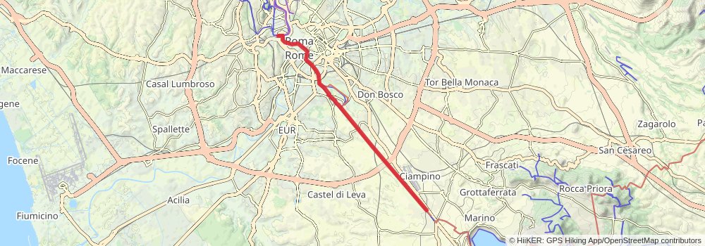 Via Francigena stage 119 Map