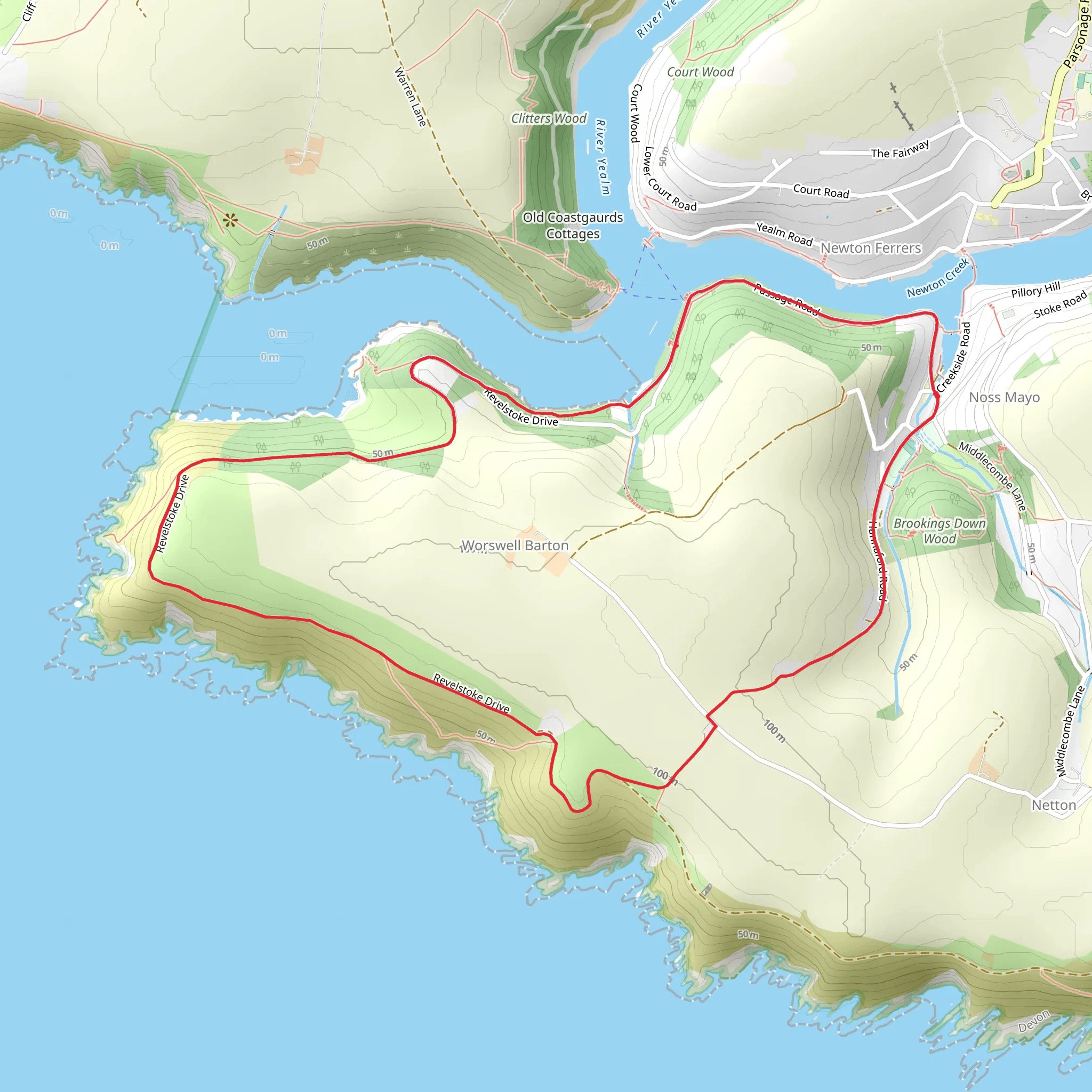 Newton Canal and Brakehill Plantation Loop mobile static map
