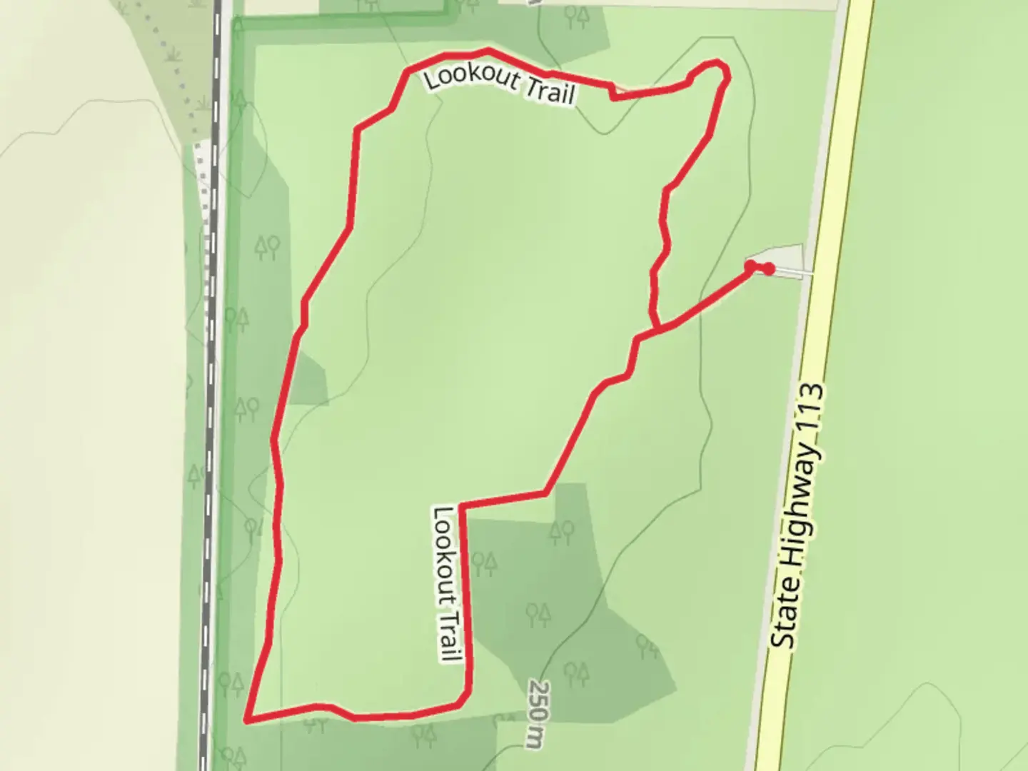 An image depicting the trail Loop beside Gallus Slough and its surrounding area.