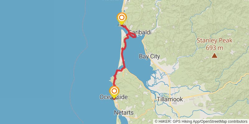 Oregon Coast Trail stage 7 Map