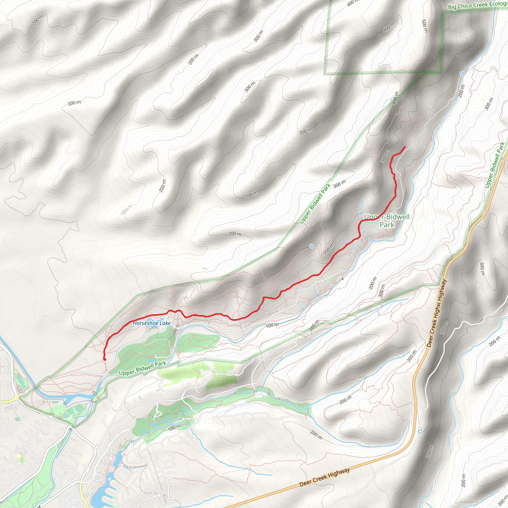 North Rim Trail and Middle Trail mobile static map