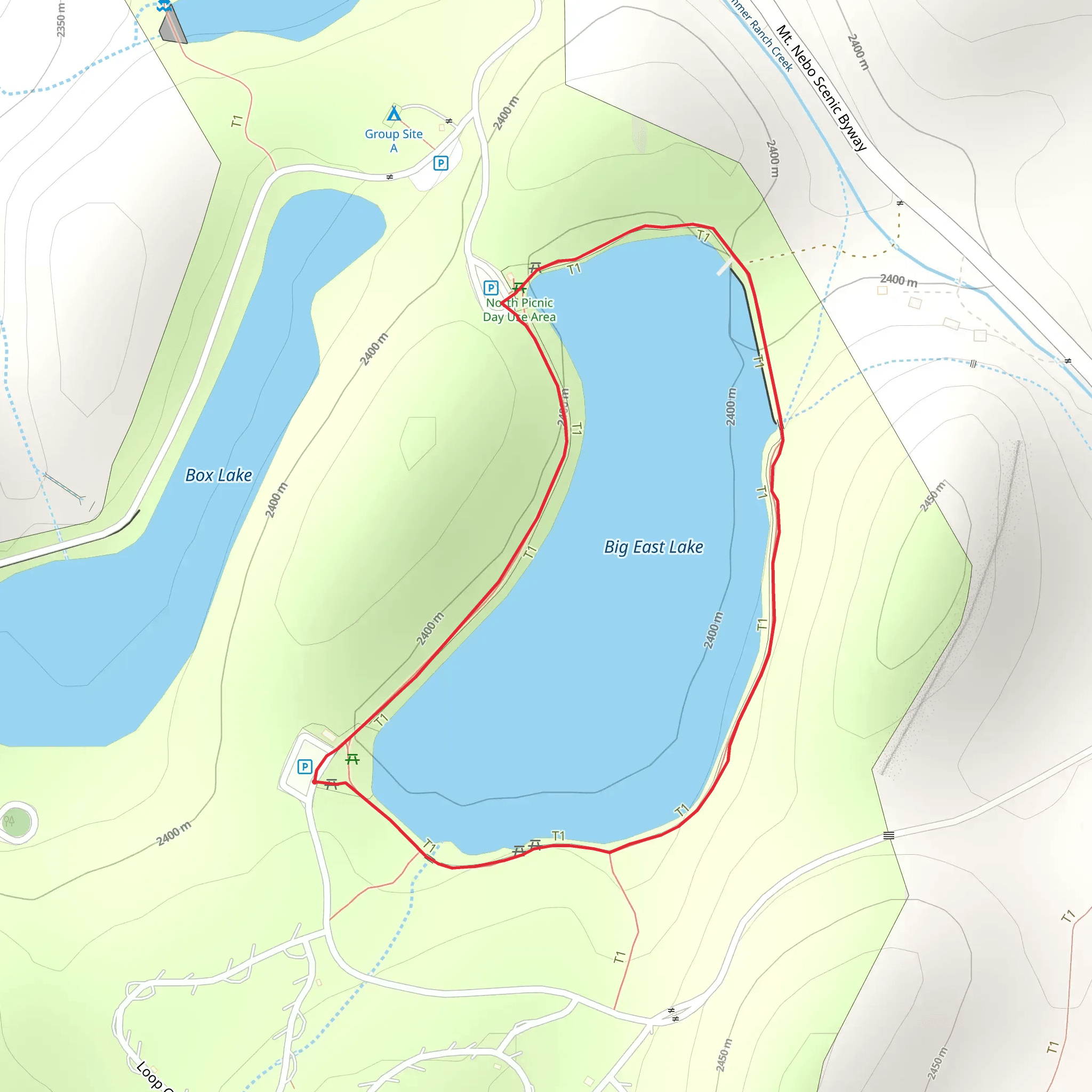 Big East Lake Loop mobile static map