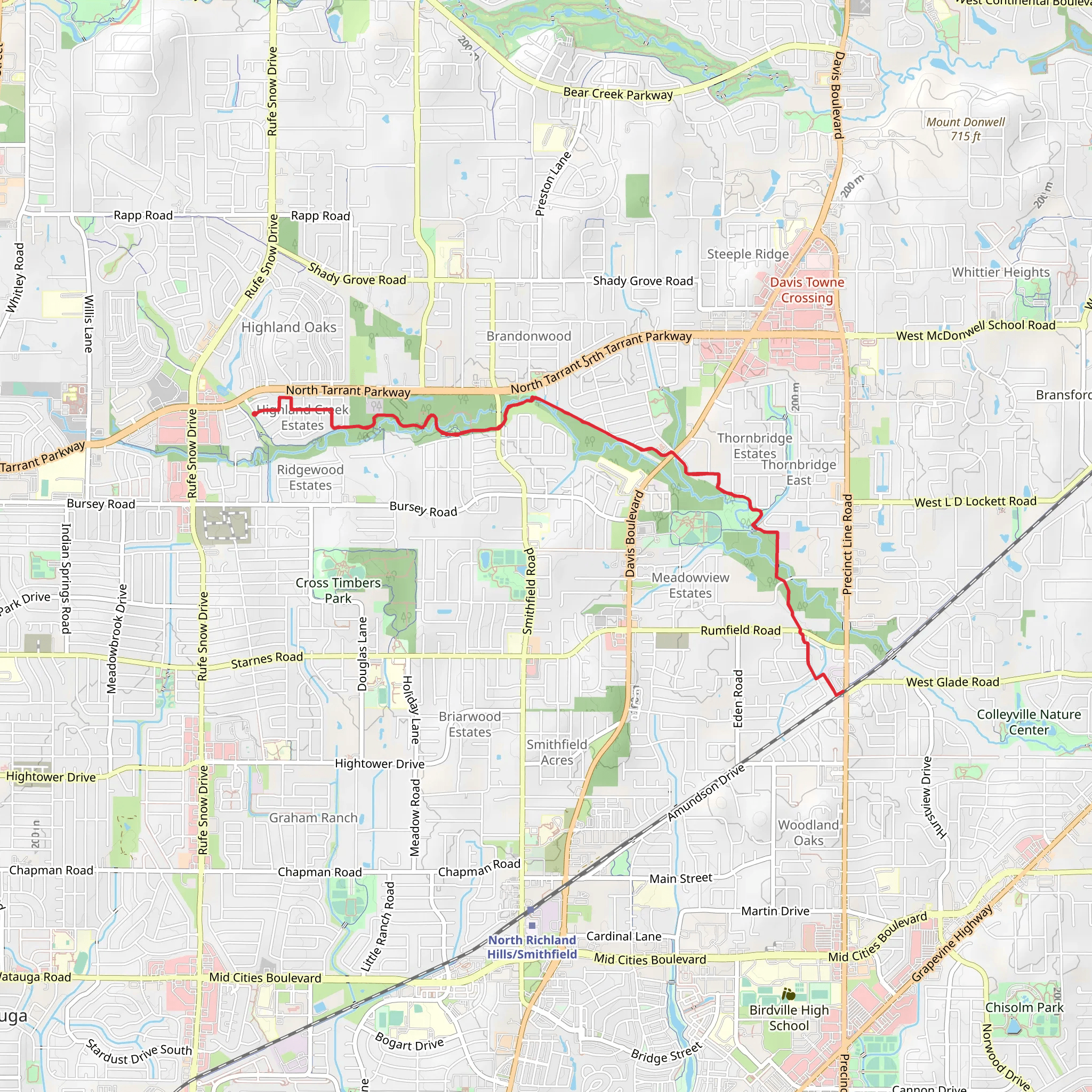 John Barfield Trail mobile static map