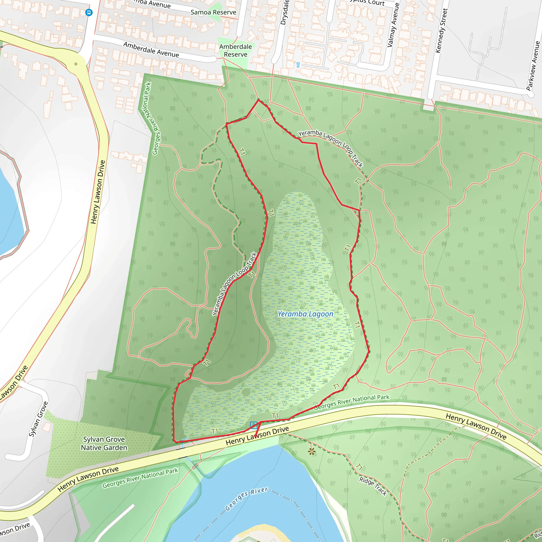 Yeramba Lagoon Loop Track mobile static map