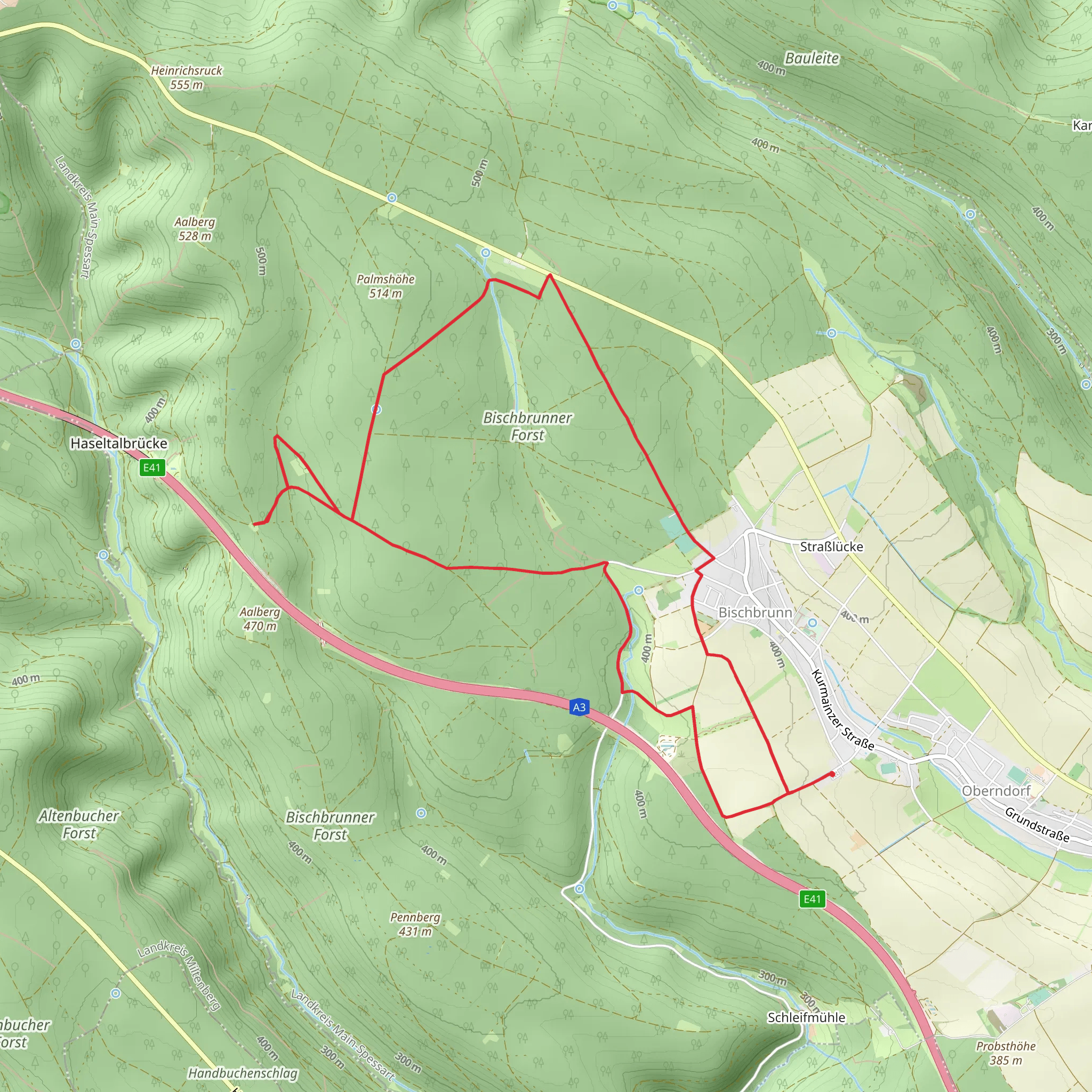 Kulturweg Bischbrunn mobile static map