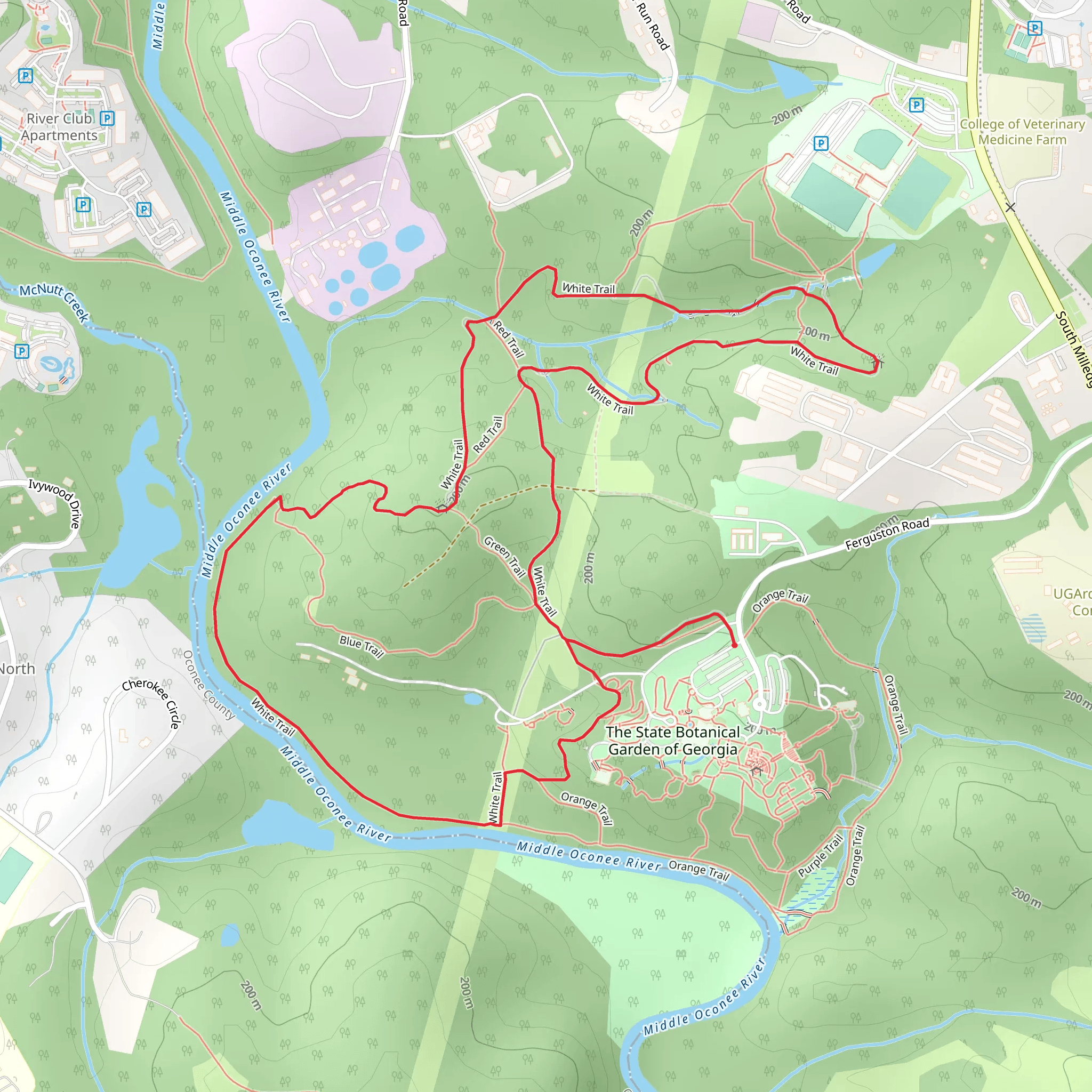 The State Botanical Garden of Georgia Loop mobile static map