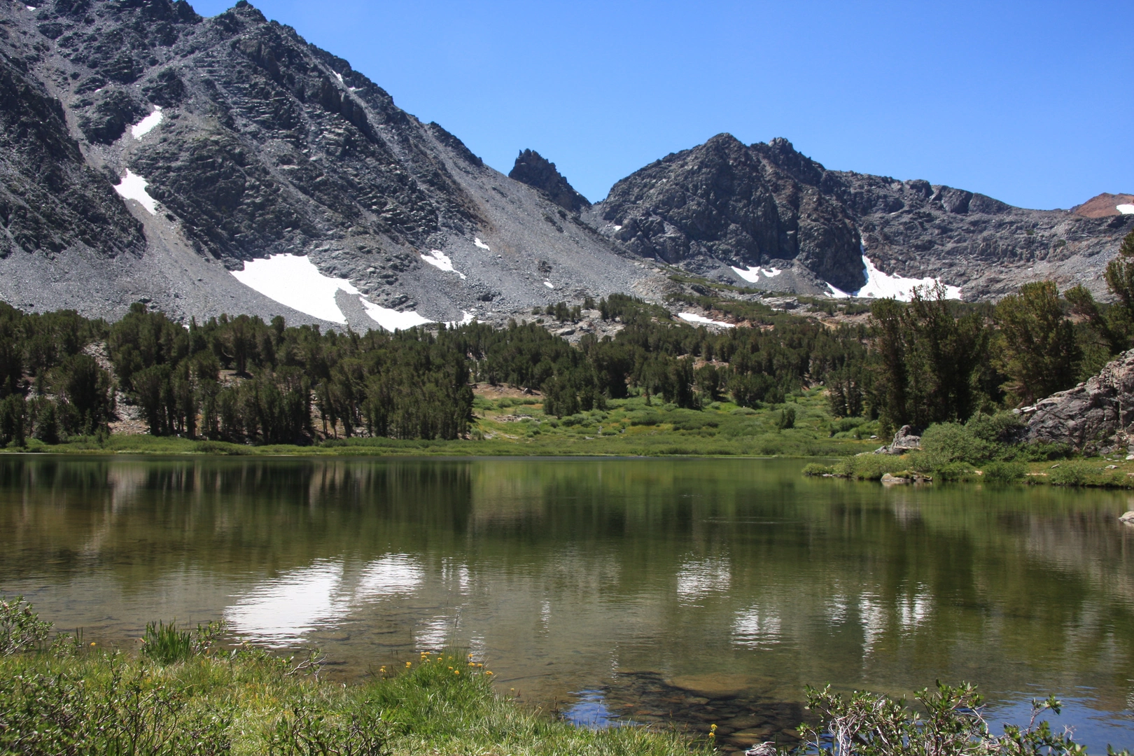 An image depicting the trail Frog Lake Upper via Green Creek Trail and its surrounding area.