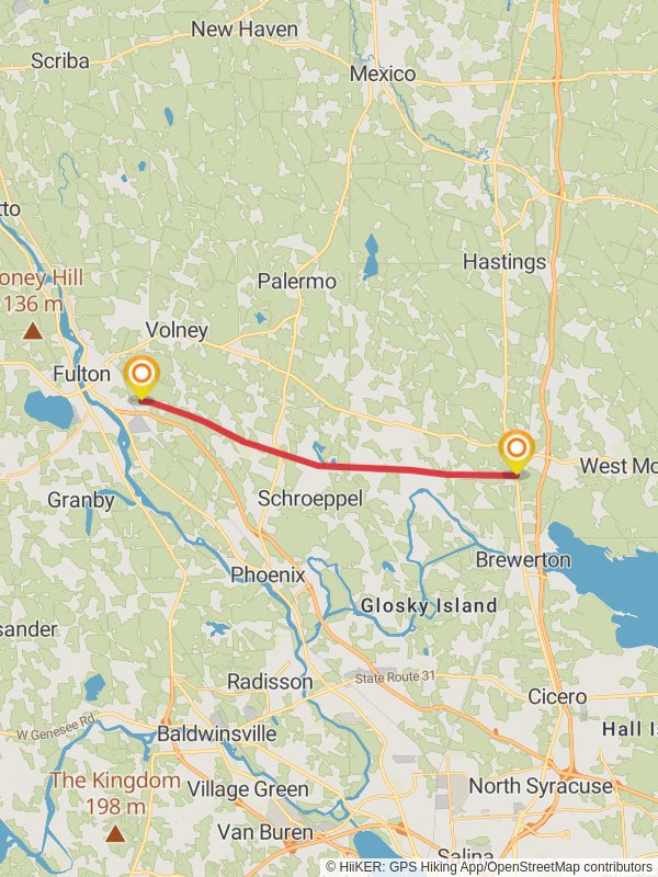 Oswego Recreational Trail from Maple Avenue mobile static map