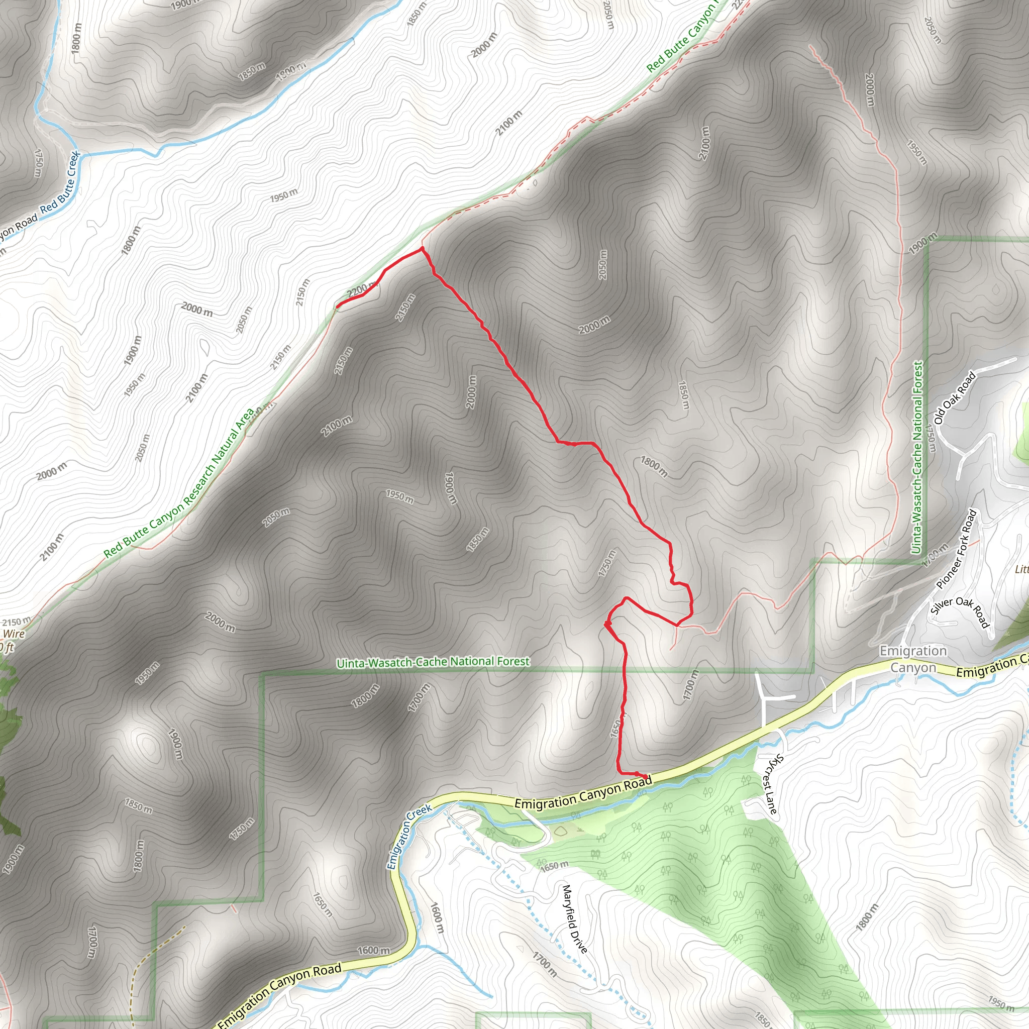 Emigration Canyon mobile static map