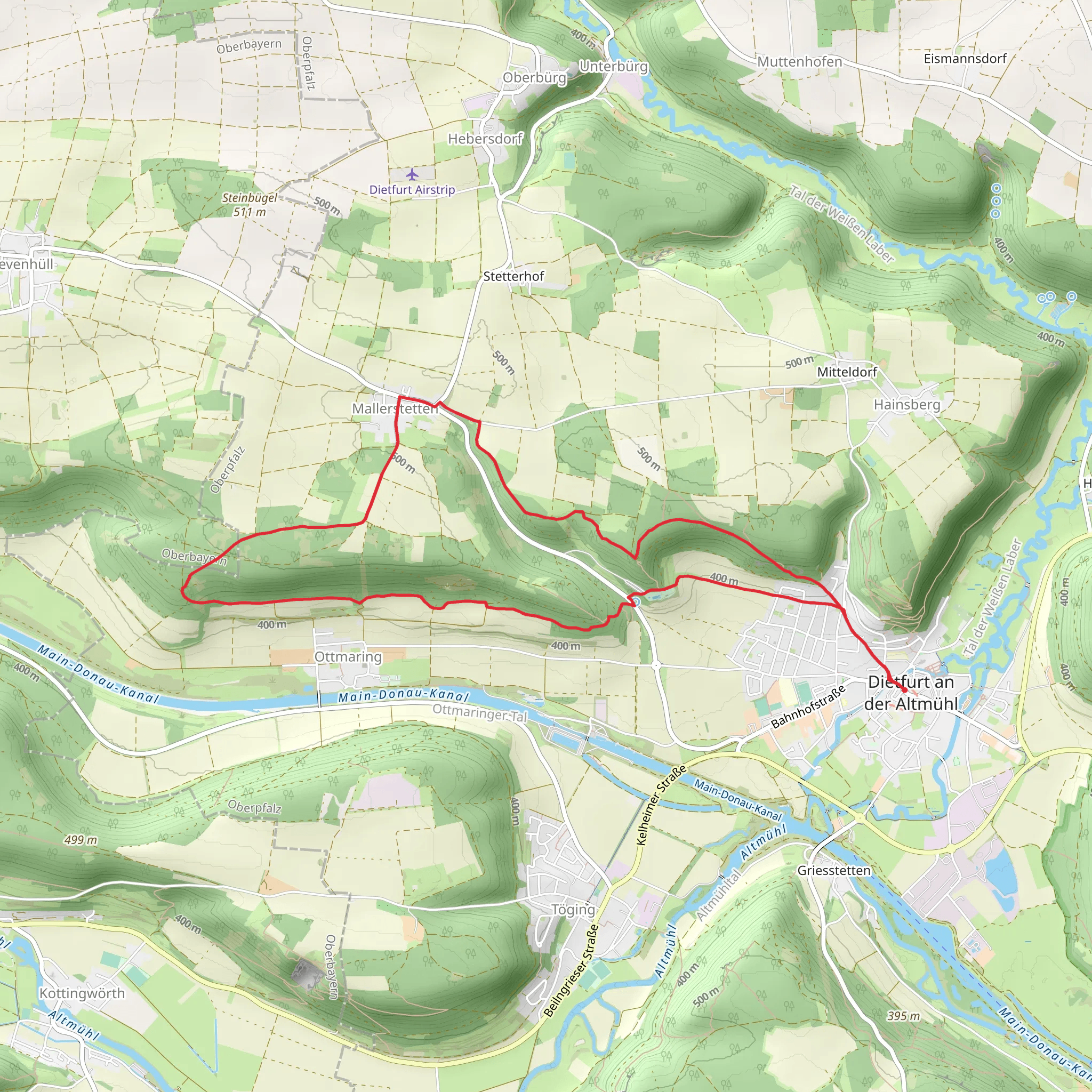 Moosbaernweg Loop mobile static map
