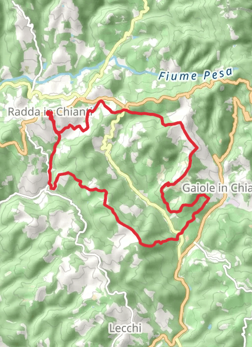 Hike on UTMB Radda in Chianti 21k mobile static map
