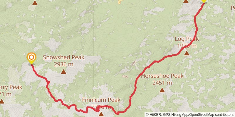 Sky Islands Traverse stage 49 Map