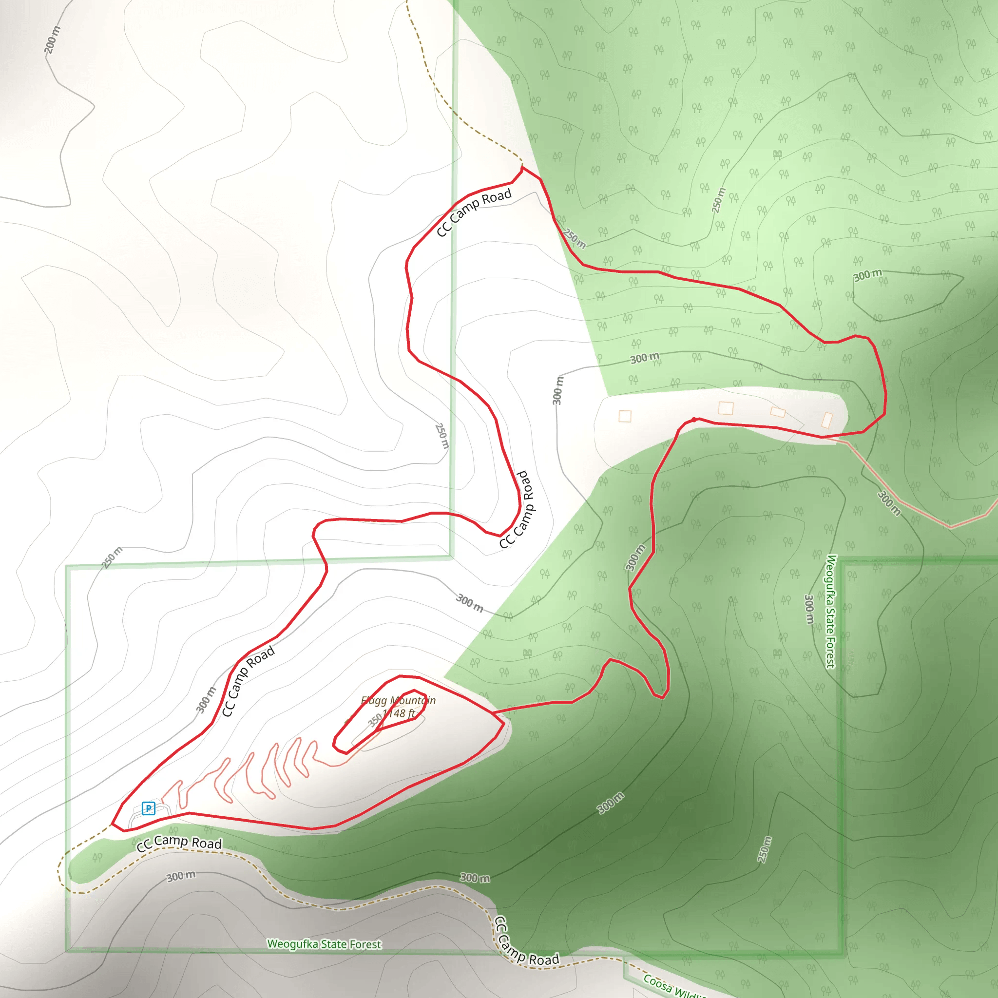 Flagg Mountain Loop mobile static map