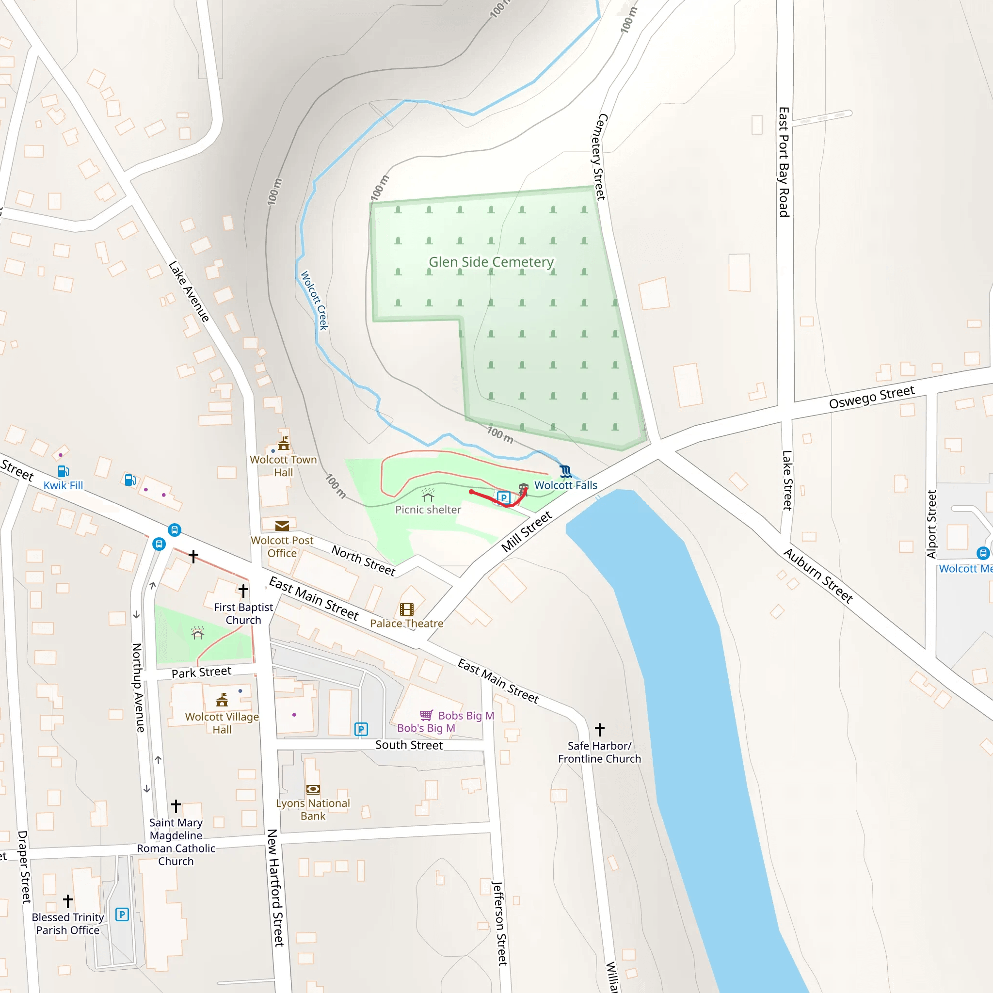 Wolcott Falls Park mobile static map