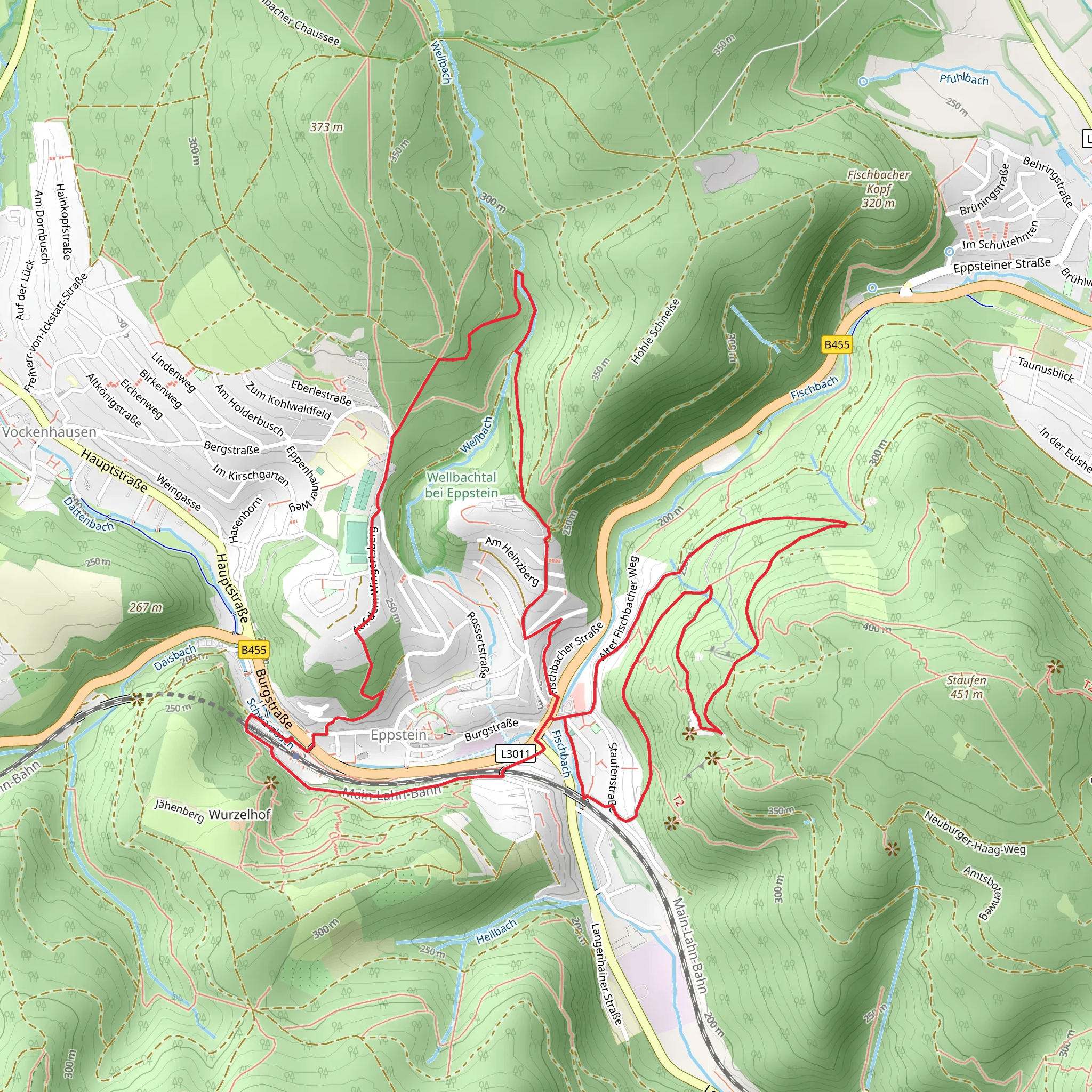 Taunusklub Route mobile static map