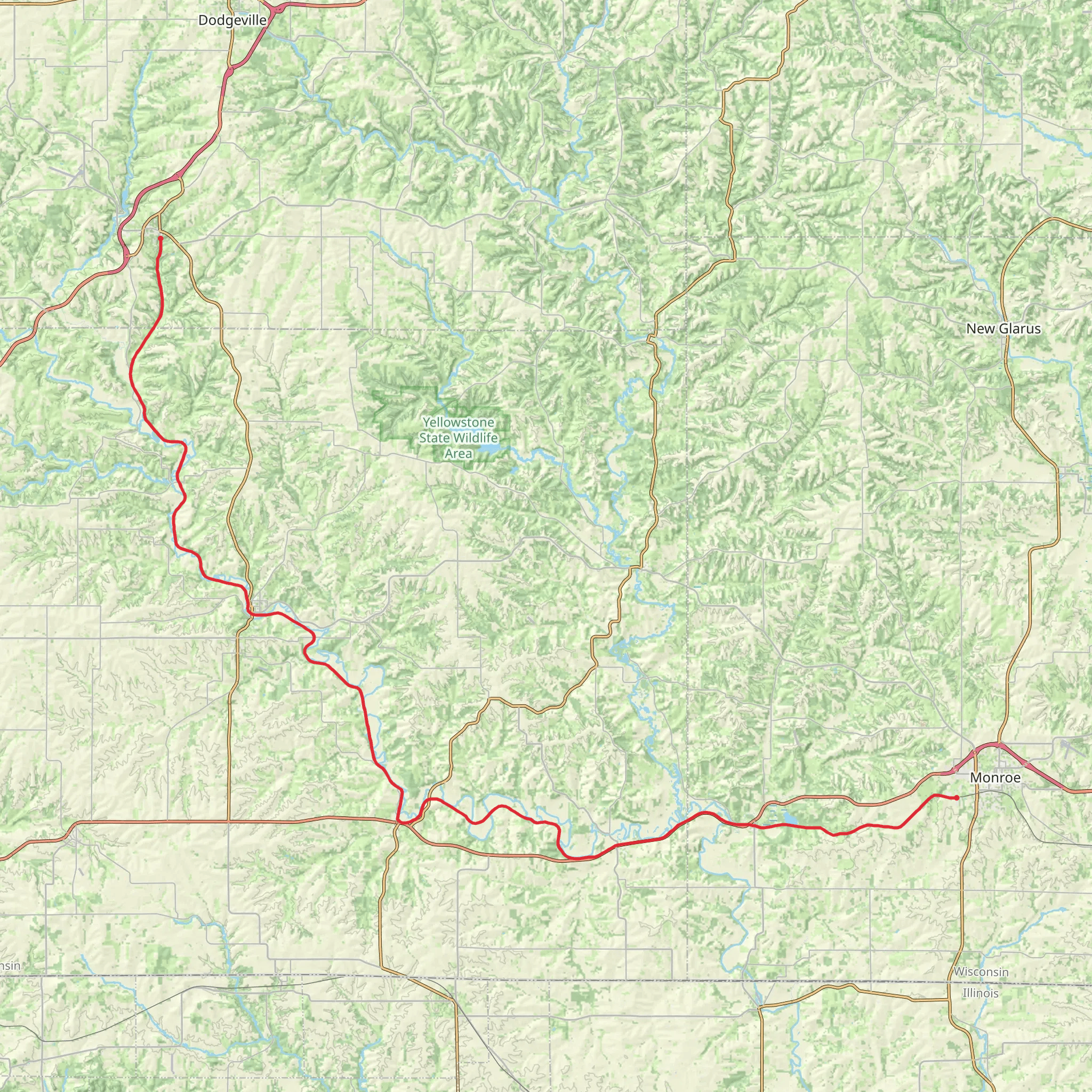 Cheese Country Trail mobile static map