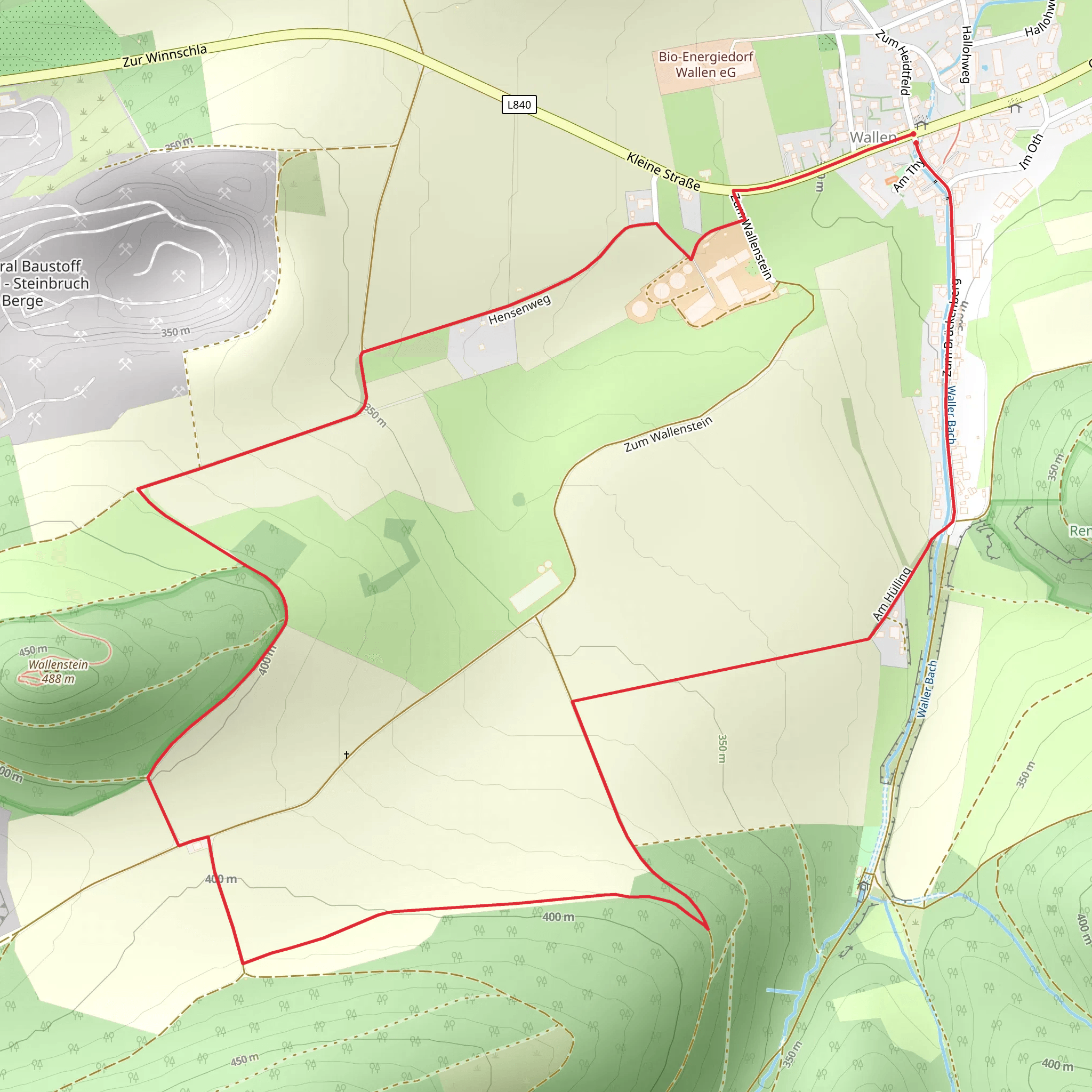 Burgruine Wallenstein Loop mobile static map