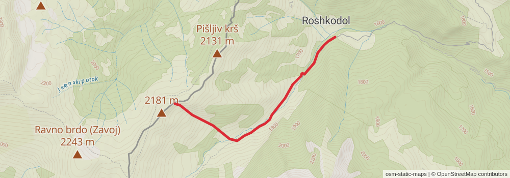 Via Dinarica Kosovo spur 2 Map