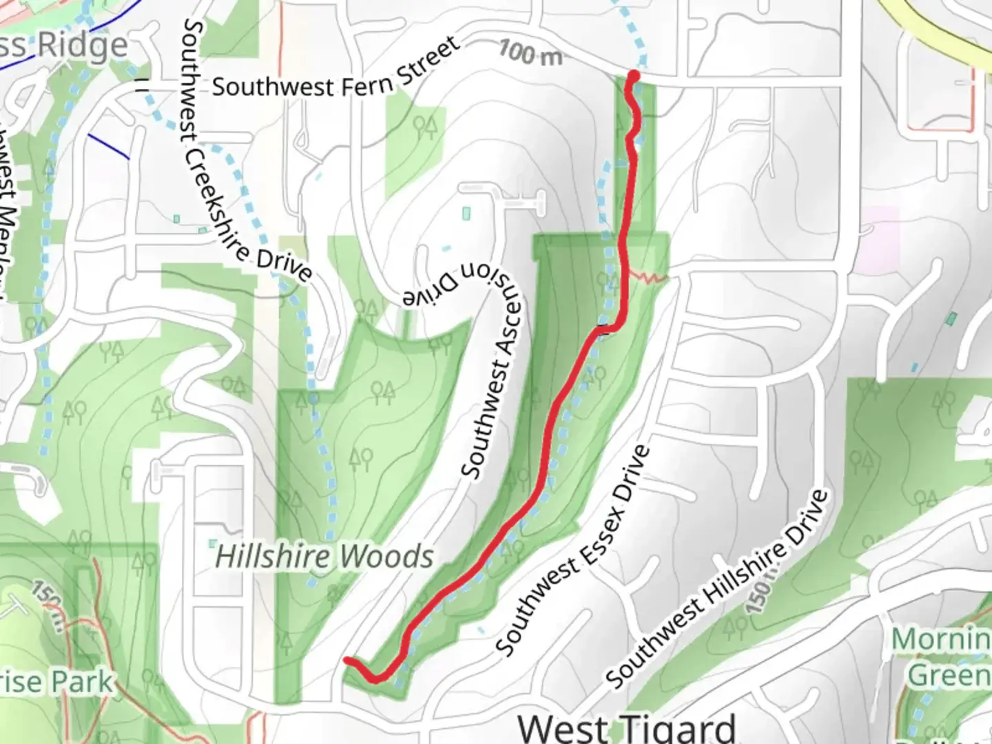 An image depicting the trail Ascension Trail and its surrounding area.